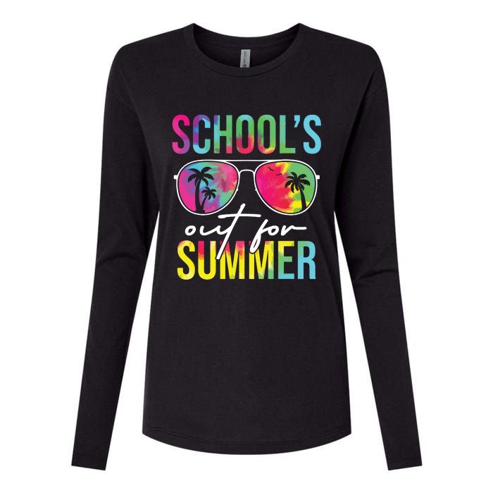 Schools Out For Summer Graduation Students Teacher Vacation Womens Cotton Relaxed Long Sleeve T-Shirt