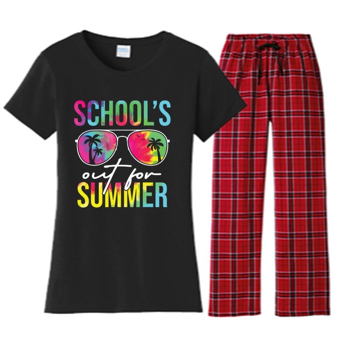 Schools Out For Summer Graduation Students Teacher Vacation Women's Flannel Pajama Set