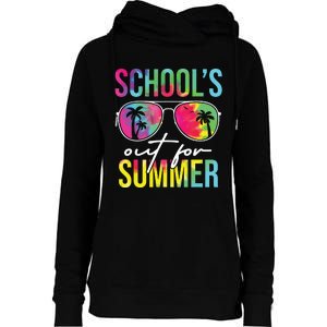 Schools Out For Summer Graduation Students Teacher Vacation Womens Funnel Neck Pullover Hood