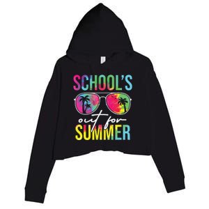 Schools Out For Summer Graduation Students Teacher Vacation Crop Fleece Hoodie