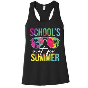 Schools Out For Summer Graduation Students Teacher Vacation Women's Racerback Tank