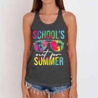 Schools Out For Summer Graduation Students Teacher Vacation Women's Knotted Racerback Tank