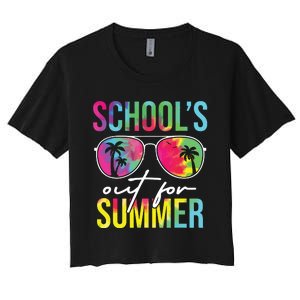 Schools Out For Summer Graduation Students Teacher Vacation Women's Crop Top Tee