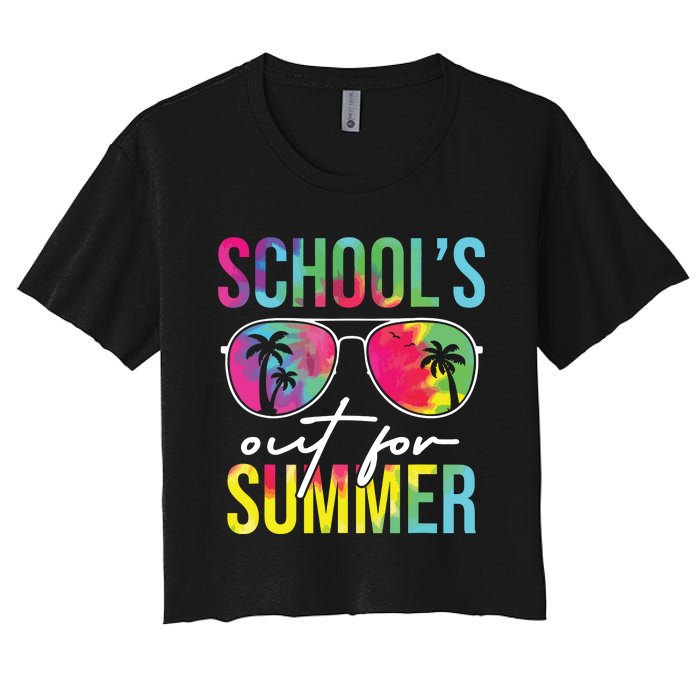 Schools Out For Summer Graduation Students Teacher Vacation Women's Crop Top Tee