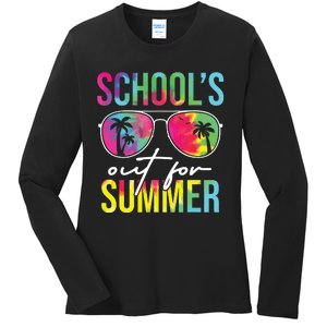 Schools Out For Summer Graduation Students Teacher Vacation Ladies Long Sleeve Shirt