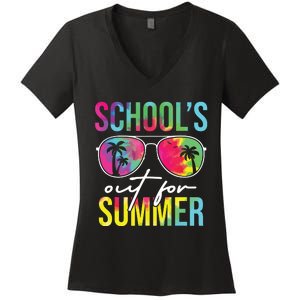 Schools Out For Summer Graduation Students Teacher Vacation Women's V-Neck T-Shirt