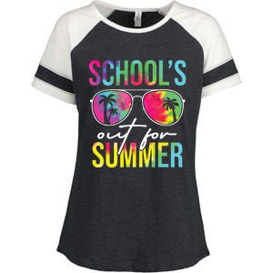 Schools Out For Summer Graduation Students Teacher Vacation Enza Ladies Jersey Colorblock Tee