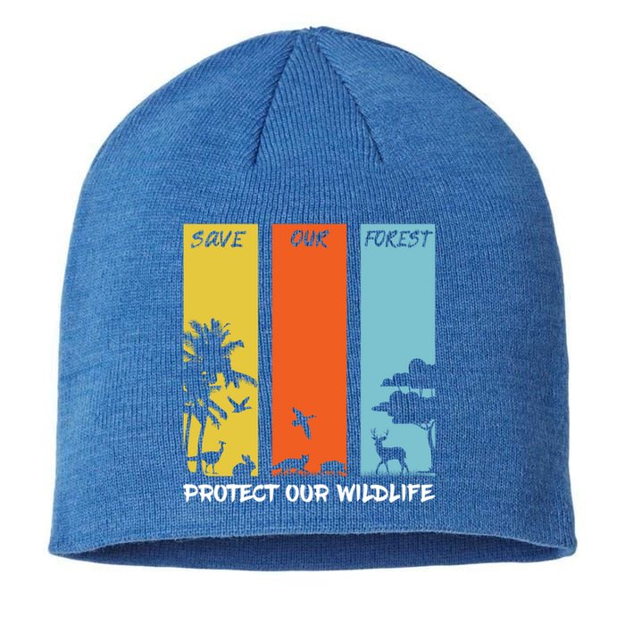 Save Our Forest Protect Our Wildlife Hike Outdoor Camping Gift Sustainable Beanie