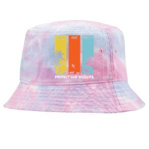 Save Our Forest Protect Our Wildlife Hike Outdoor Camping Gift Tie-Dyed Bucket Hat