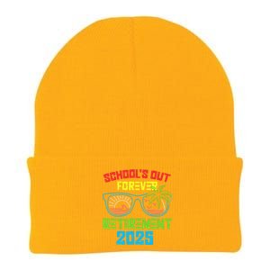 SchoolS Out Forever Retirement 2025 Funny Retired Teacher Knit Cap Winter Beanie