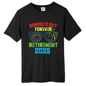 SchoolS Out Forever Retirement 2025 Funny Retired Teacher Tall Fusion ChromaSoft Performance T-Shirt