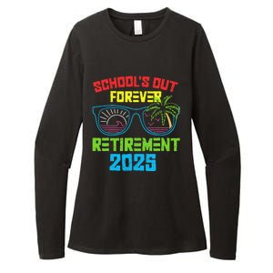 SchoolS Out Forever Retirement 2025 Funny Retired Teacher Womens CVC Long Sleeve Shirt