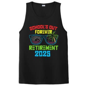 SchoolS Out Forever Retirement 2025 Funny Retired Teacher PosiCharge Competitor Tank