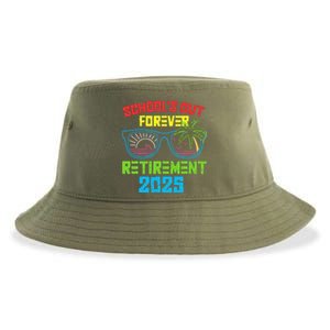 SchoolS Out Forever Retirement 2025 Funny Retired Teacher Sustainable Bucket Hat