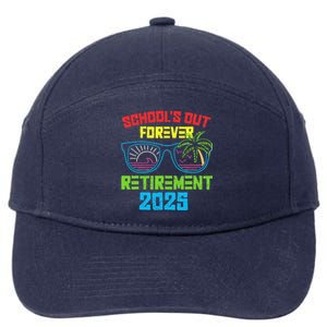 SchoolS Out Forever Retirement 2025 Funny Retired Teacher 7-Panel Snapback Hat