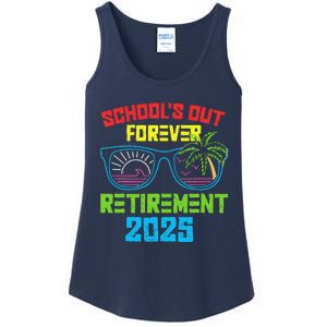 SchoolS Out Forever Retirement 2025 Funny Retired Teacher Ladies Essential Tank