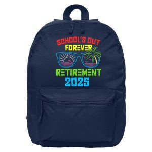 SchoolS Out Forever Retirement 2025 Funny Retired Teacher 16 in Basic Backpack