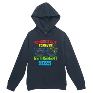 SchoolS Out Forever Retirement 2025 Funny Retired Teacher Urban Pullover Hoodie