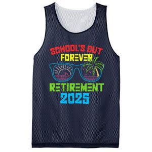 SchoolS Out Forever Retirement 2025 Funny Retired Teacher Mesh Reversible Basketball Jersey Tank