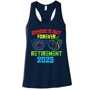 SchoolS Out Forever Retirement 2025 Funny Retired Teacher Women's Racerback Tank