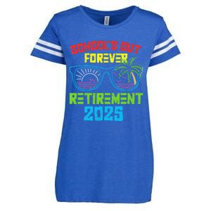 SchoolS Out Forever Retirement 2025 Funny Retired Teacher Enza Ladies Jersey Football T-Shirt