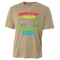 SchoolS Out Forever Retirement 2025 Funny Retired Teacher Cooling Performance Crew T-Shirt