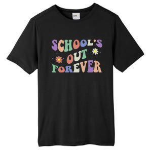 SchoolS Out Forever Teacher Retirement Boho Flower Tall Fusion ChromaSoft Performance T-Shirt