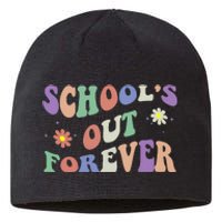 SchoolS Out Forever Teacher Retirement Boho Flower Sustainable Beanie