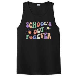 SchoolS Out Forever Teacher Retirement Boho Flower PosiCharge Competitor Tank