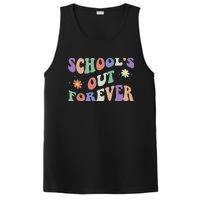 SchoolS Out Forever Teacher Retirement Boho Flower PosiCharge Competitor Tank