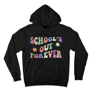 SchoolS Out Forever Teacher Retirement Boho Flower Tall Hoodie