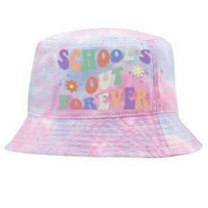 SchoolS Out Forever Teacher Retirement Boho Flower Tie-Dyed Bucket Hat