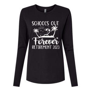 Schools Out Forever Retirement Womens Cotton Relaxed Long Sleeve T-Shirt