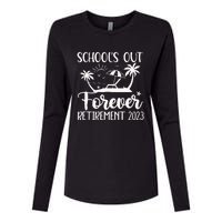 Schools Out Forever Retirement Womens Cotton Relaxed Long Sleeve T-Shirt