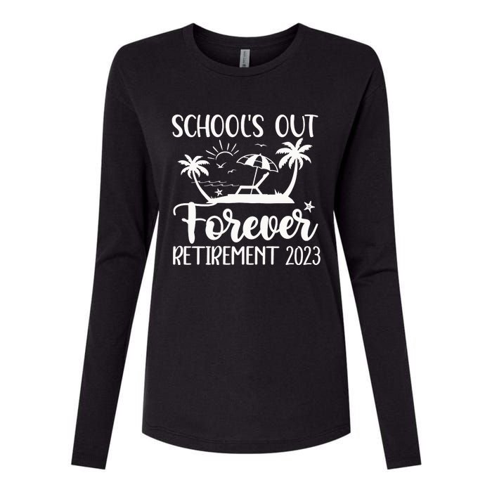 Schools Out Forever Retirement Womens Cotton Relaxed Long Sleeve T-Shirt