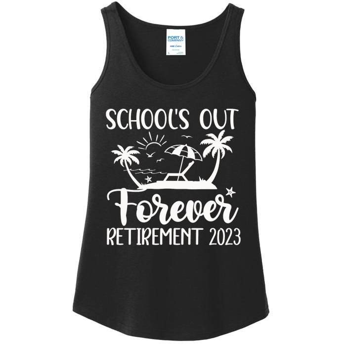 Schools Out Forever Retirement Ladies Essential Tank