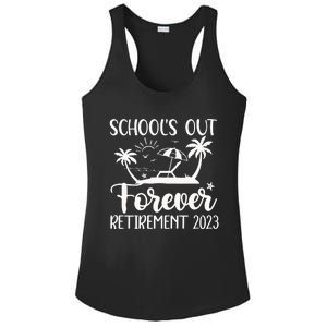 Schools Out Forever Retirement Ladies PosiCharge Competitor Racerback Tank