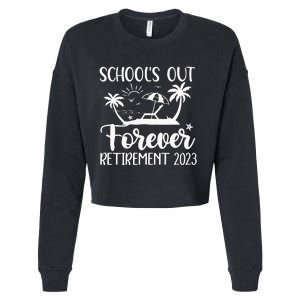 Schools Out Forever Retirement Cropped Pullover Crew