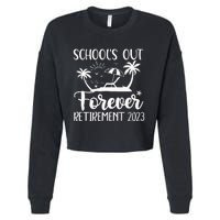 Schools Out Forever Retirement Cropped Pullover Crew