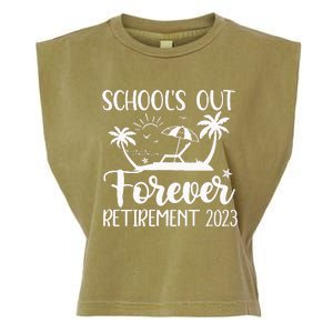 Schools Out Forever Retirement Garment-Dyed Women's Muscle Tee