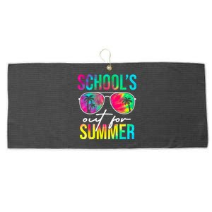 Schools Out For Summer Graduation Students Teacher Large Microfiber Waffle Golf Towel