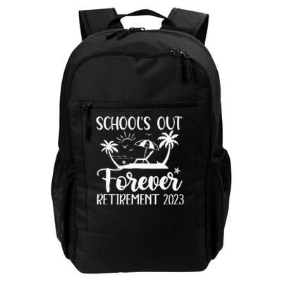 Schools Out Forever Retirement White Daily Commute Backpack