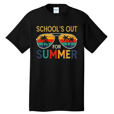 Schools Out For Summer Retro Last Day Of School Teacher Tall T-Shirt