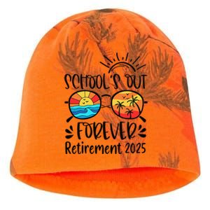 SchoolS Out Forever Retired Teacher Retirement 2025 Kati - Camo Knit Beanie