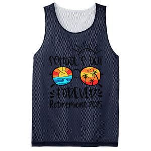 SchoolS Out Forever Retired Teacher Retirement 2025 Mesh Reversible Basketball Jersey Tank