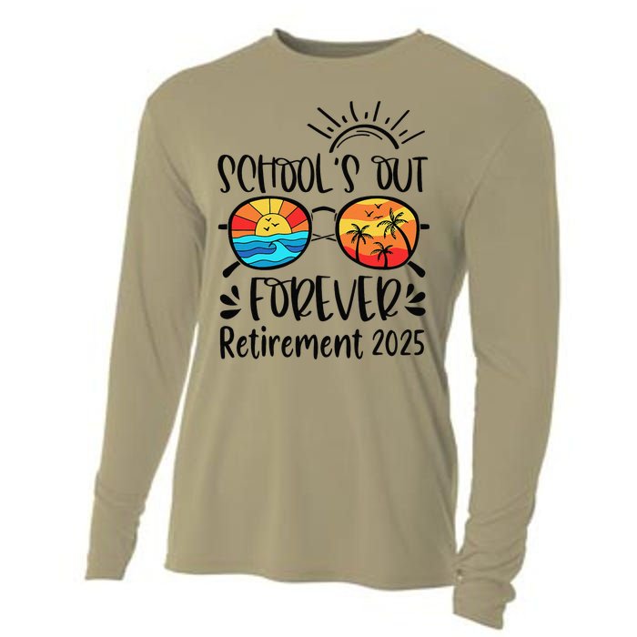 SchoolS Out Forever Retired Teacher Retirement 2025 Cooling Performance Long Sleeve Crew