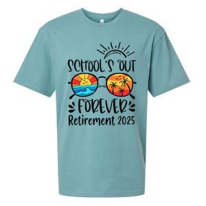 SchoolS Out Forever Retired Teacher Retirement 2025 Sueded Cloud Jersey T-Shirt