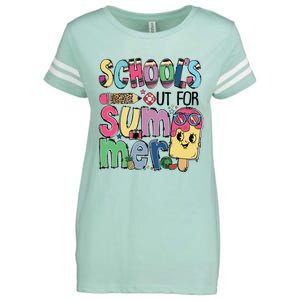 Schools Out For Summer Teacher Boy Girl Summer Vacation Enza Ladies Jersey Football T-Shirt