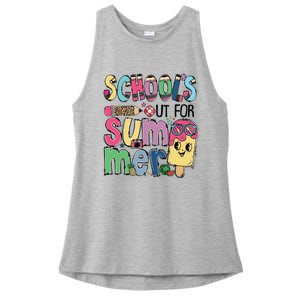 Schools Out For Summer Teacher Boy Girl Summer Vacation Ladies PosiCharge Tri-Blend Wicking Tank