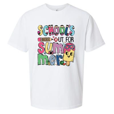 Schools Out For Summer Teacher Boy Girl Summer Vacation Sueded Cloud Jersey T-Shirt